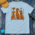 Mid-Century Vizsla T-Shirt in Light Blue