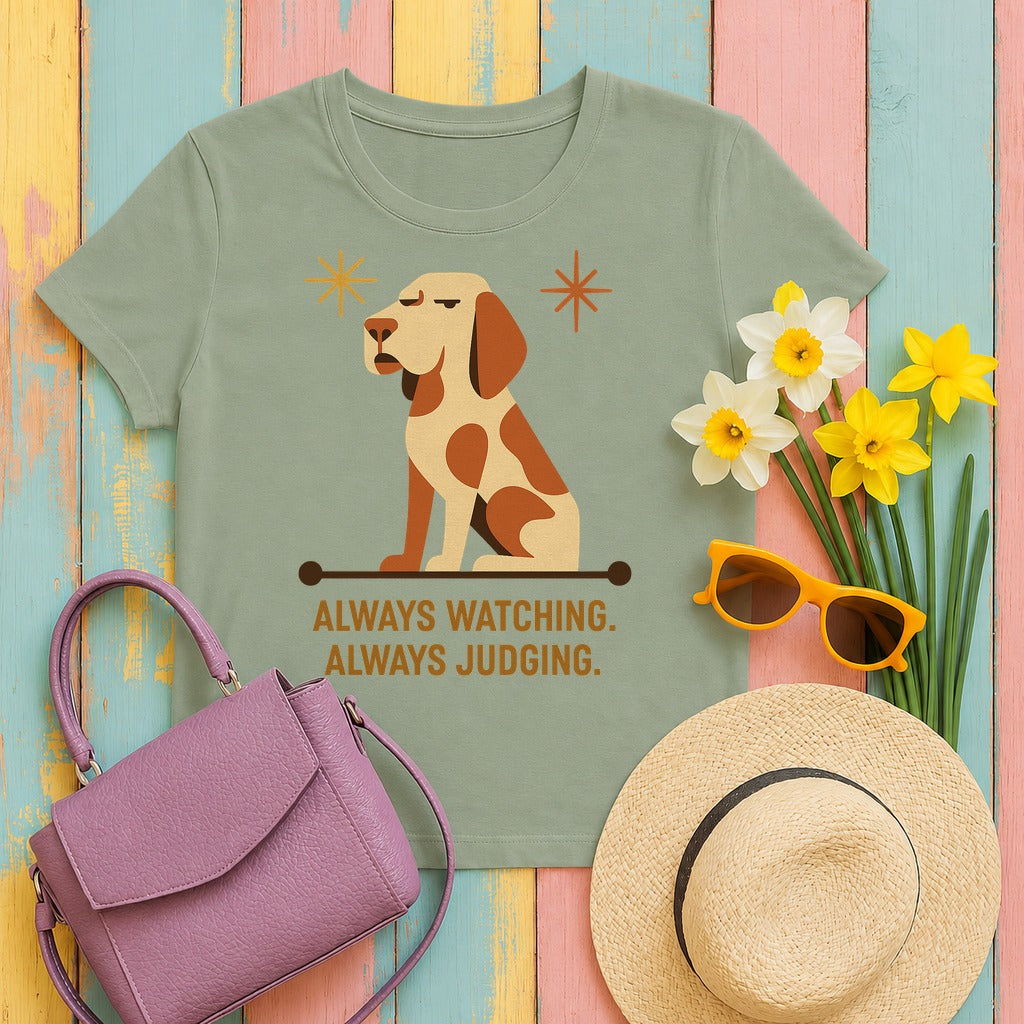 Bracco Italiano Always Watching Always Judging Tee in Sage