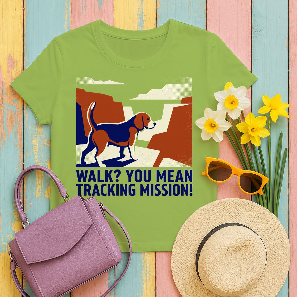 Beagle Tracking Mission T-Shirt in Kiwi