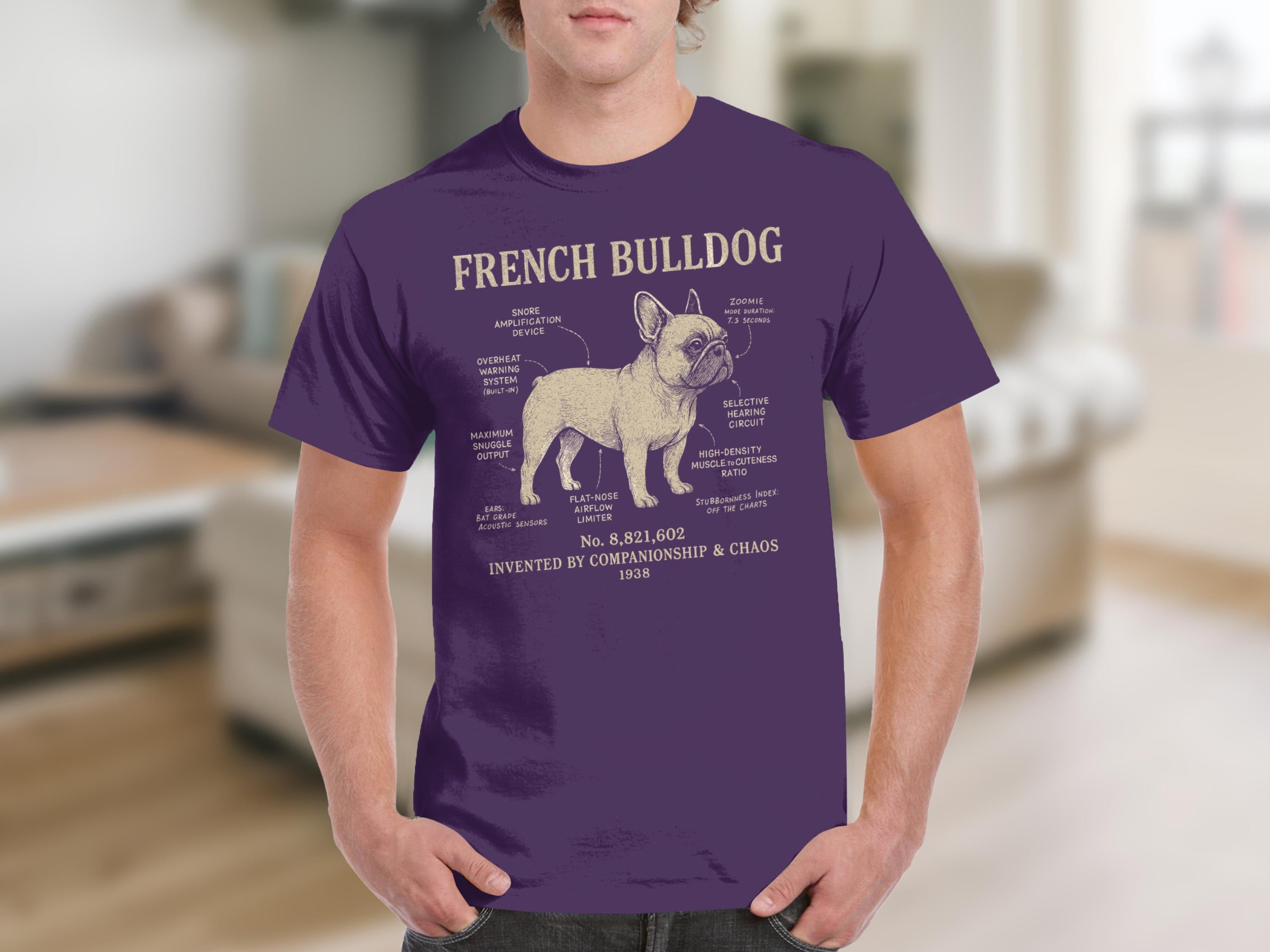 French Bulldog Graphic Tee Illustration shirt