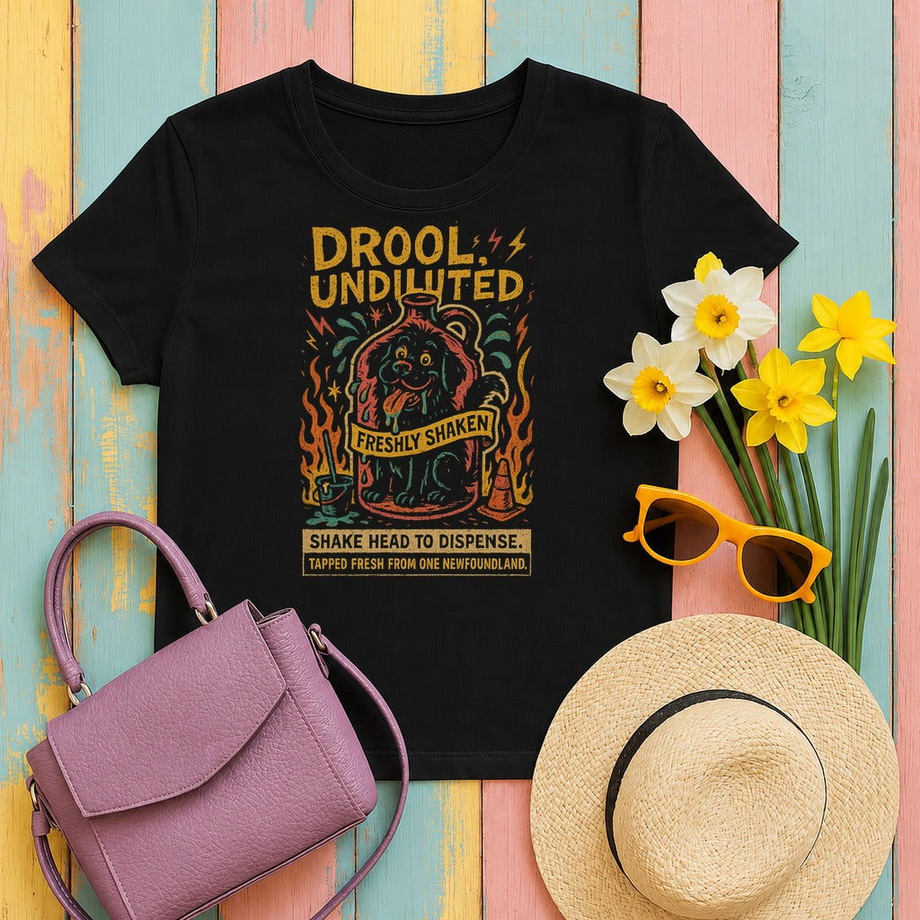 Newfoundland Drool Undiluted T-Shirt on Black