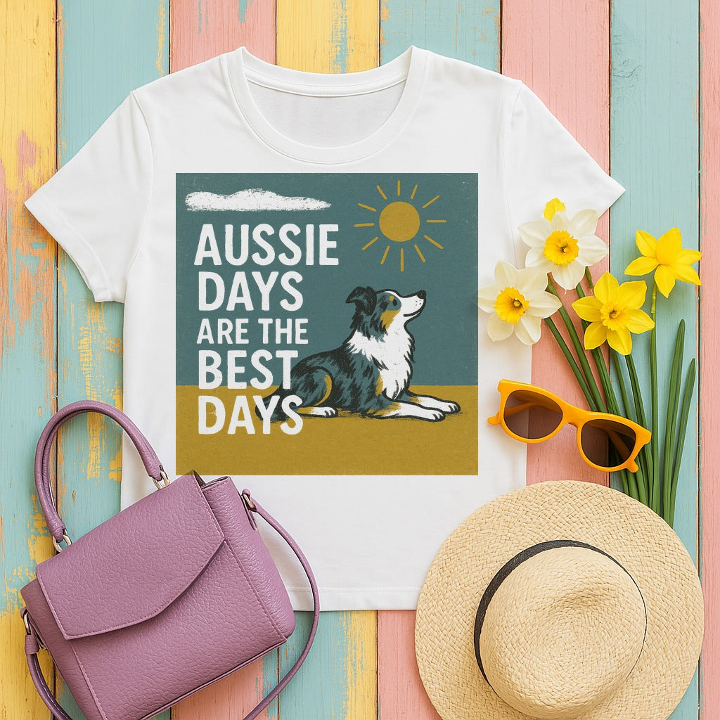 Aussie Days Are The Best Days Graphic T-shirt in White