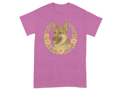 German Shepherd with Floral Design Shirt product