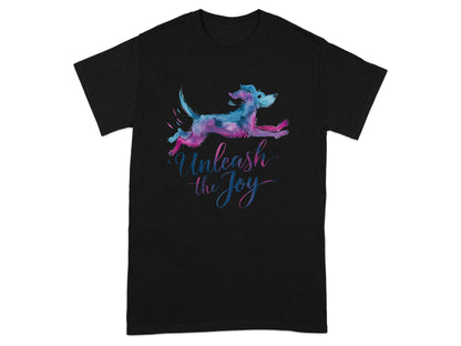 Unleash the Joy Colorful Dog Print T-Shirt product type