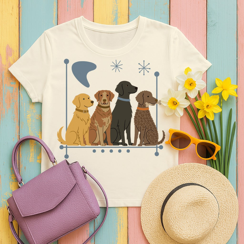 Retro Retriever Crew T-Shirt in Natural