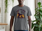 Grey t-shirt with a dog graphic and text "TRUST THE NOSE".