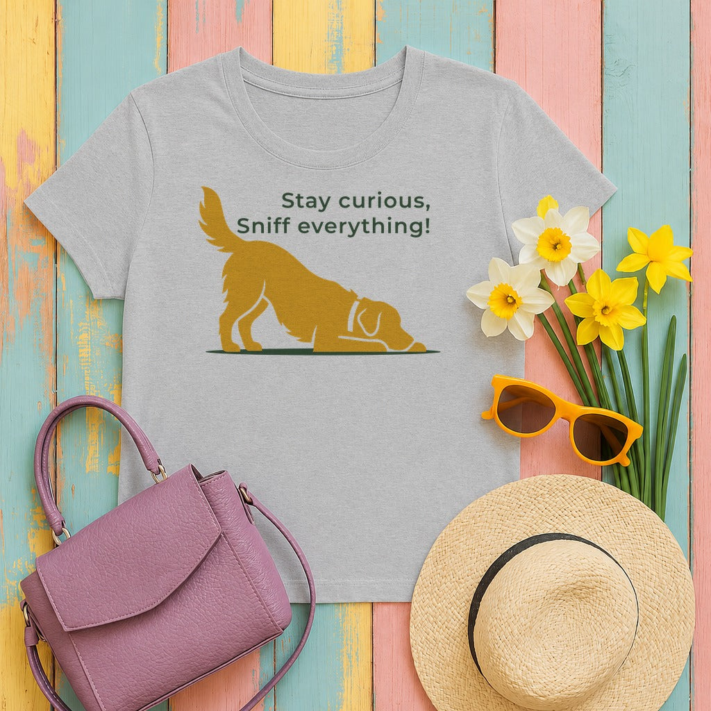 Curious Canine Spirit T-Shirt in Sport Grey