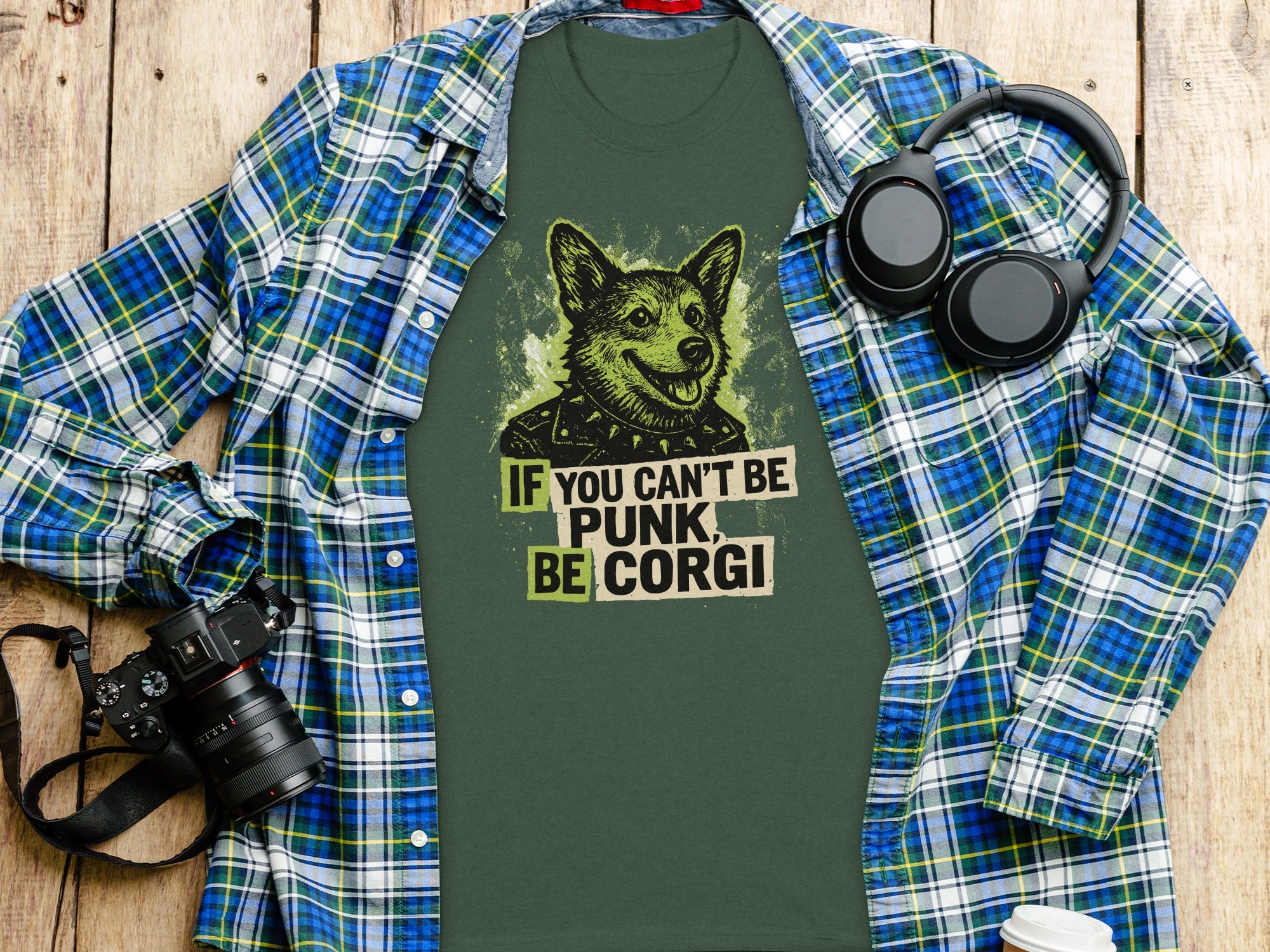 Funny If You Can't Be Punk Be Corgi T-Shirt