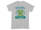 If it fits I eats funny dog lover graphic t-shirt