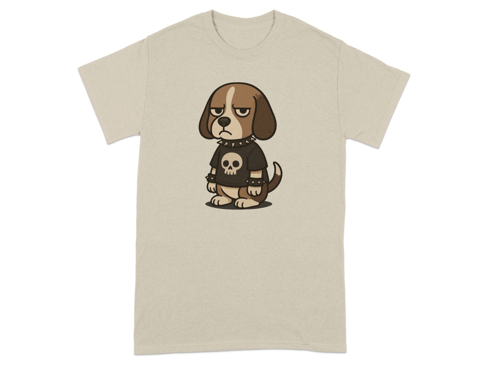 Grumpy Dog with Skull Shirt Graphic Tee product