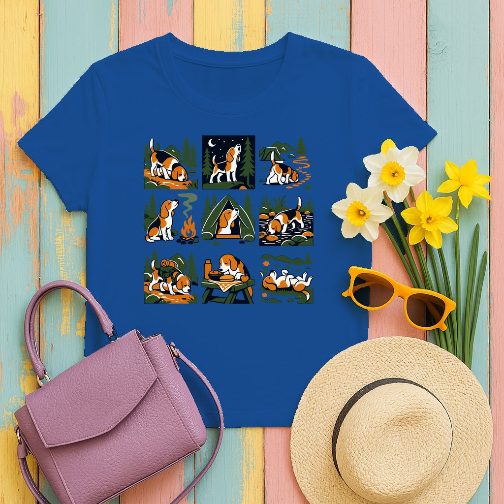 Beagle & Camp Life T-Shirt in Royal