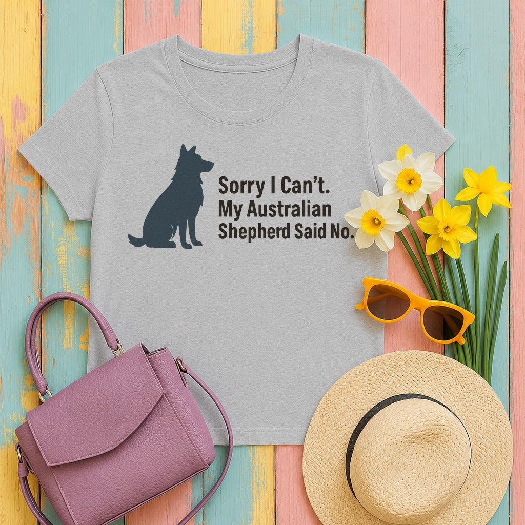 tierb aussie-said-no-humorous-graphic tee flat lay hero v8