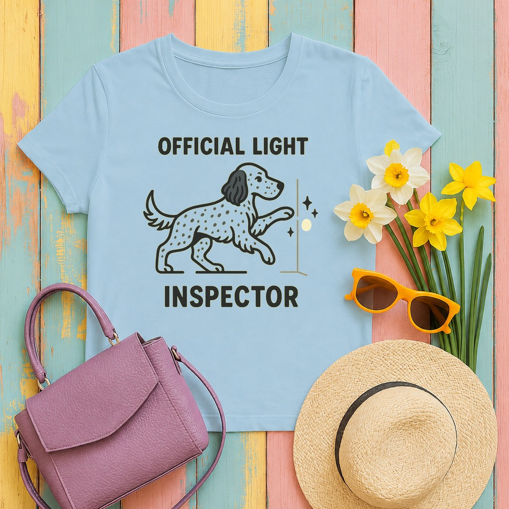English Setter Official Light Inspector Tee in Light Blue