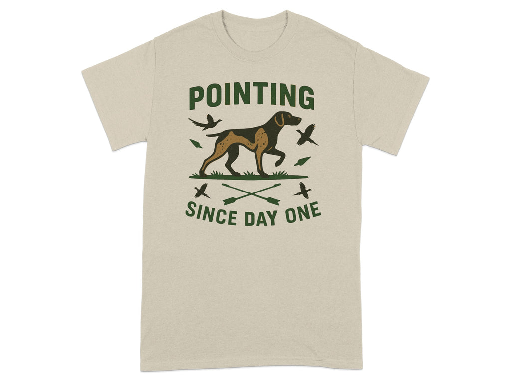 Pointing Since Day One Dog Graphic T-shirt