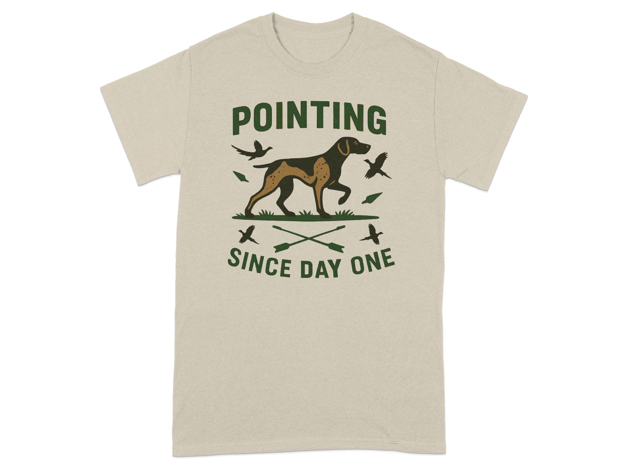 Pointing Since Day One Dog Graphic T-shirt