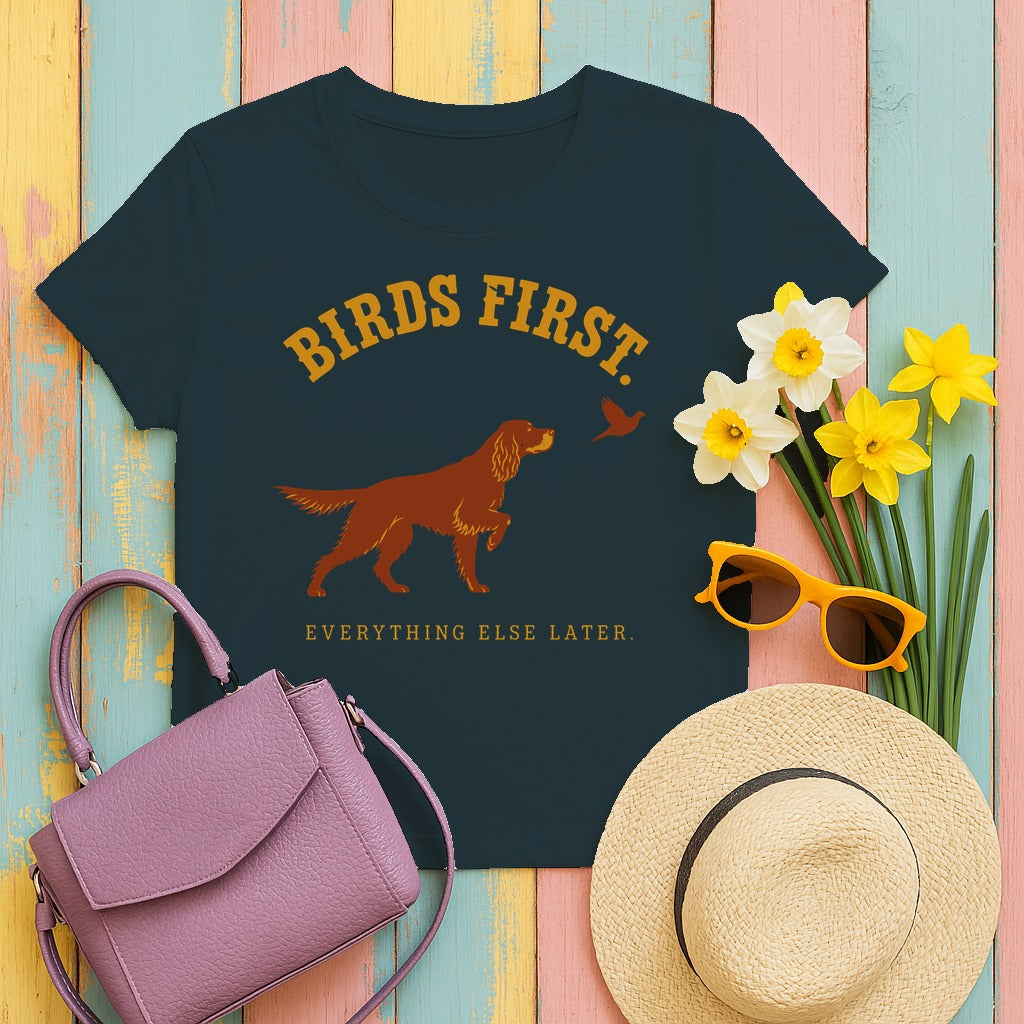 The Birds First. Gordon Setter T-Shirt in Midnight