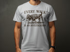 T-shirt with beagle in detective hat and phrase "EVERY WALK IS AN INVESTIGATION".