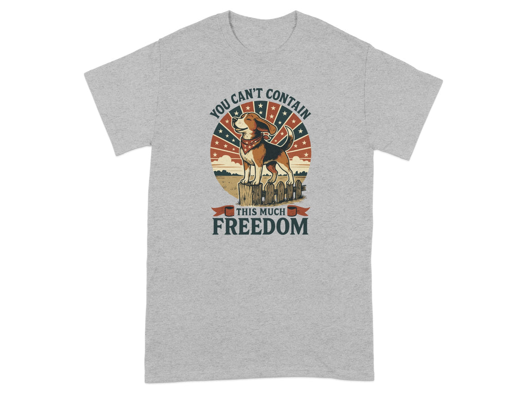 Patriotic Dog This Much Freedom Graphic T-Shirt