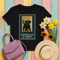 Black Lab Greeted Like a Hero T-shirt in Black