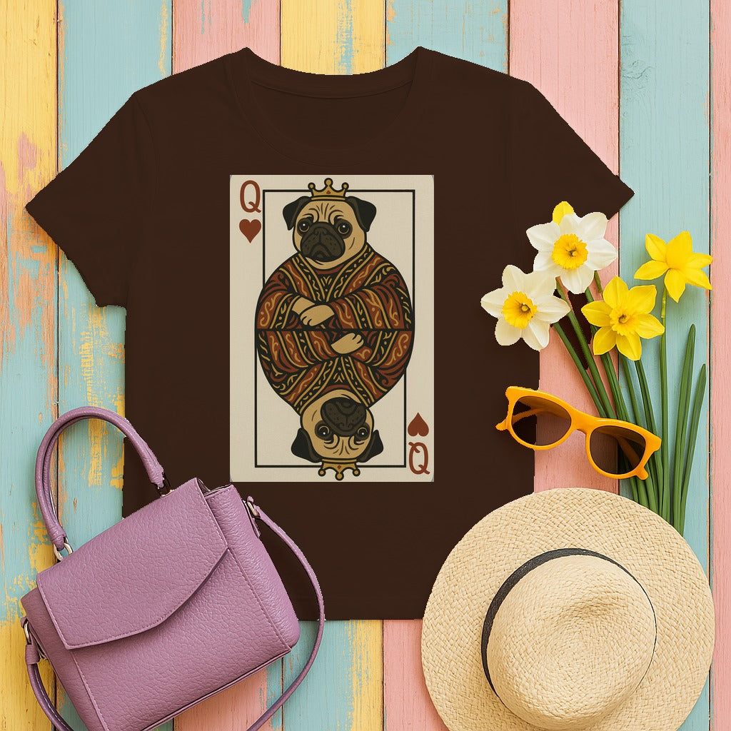 The Royal Pug T-Shirt in Dark Chocolate