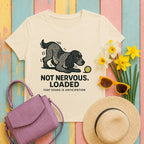 english cocker spaniel not-nervous tee flat lay hero