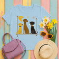 Retro Mid-Century Mod Labs T-Shirt in Light Blue