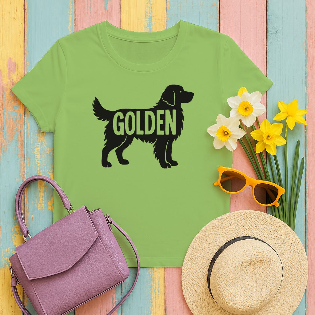 The Golden Silhouette Graphic T-Shirt in Lime