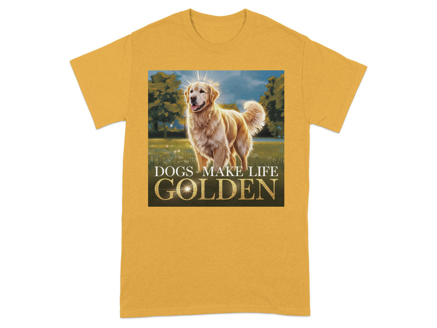 Dogs Make Life Golden Graphic T-Shirt product