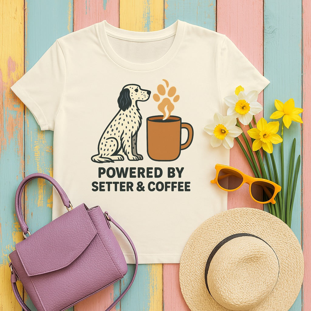 Powered by Setter & Coffee Tee in Natural