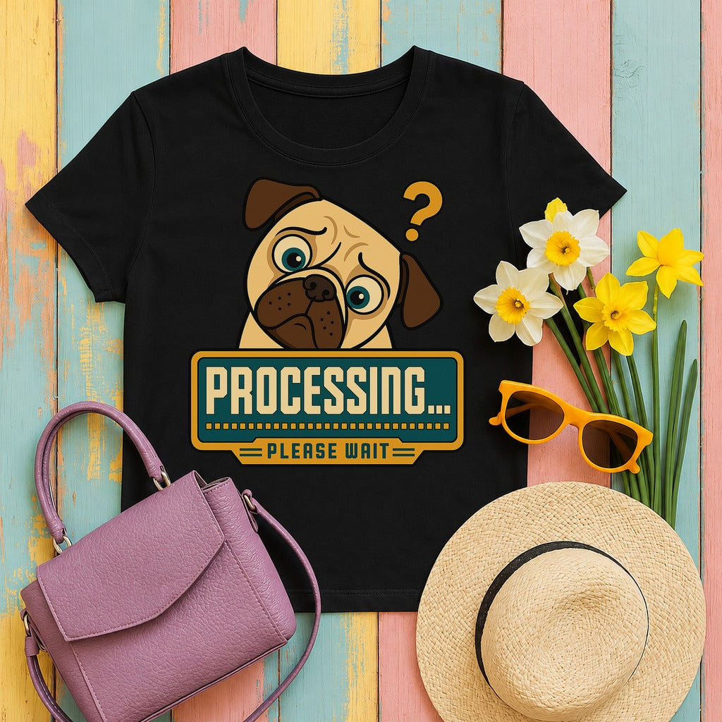 mig2 the-processing-pug tee flat lay hero v8