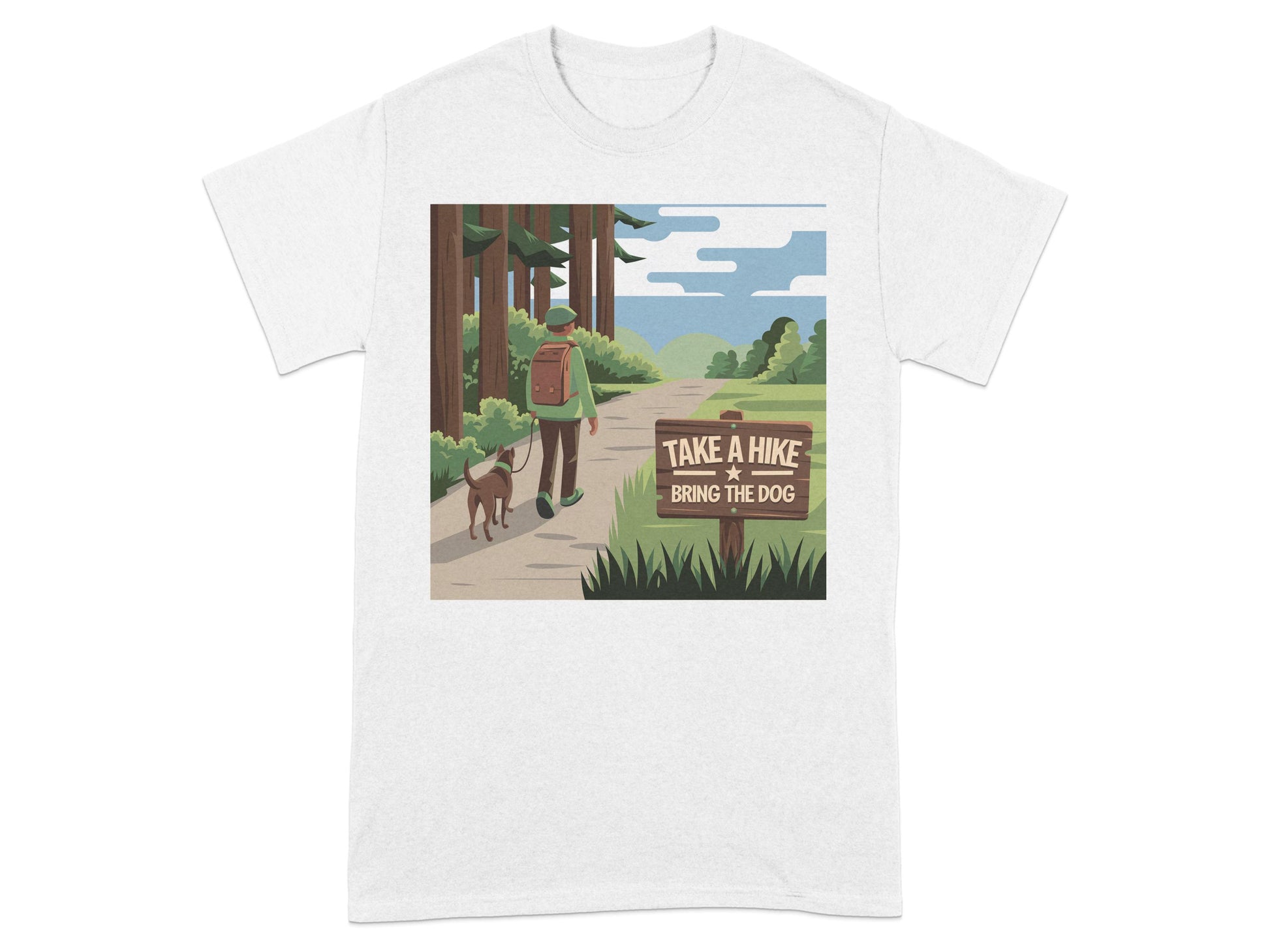 Take a Hike Bring the Dog Design T-Shirt product type