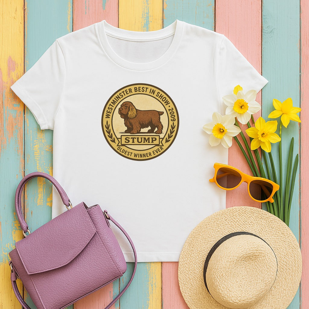 Sussex Stump Oldest Winner Ever Tee in White