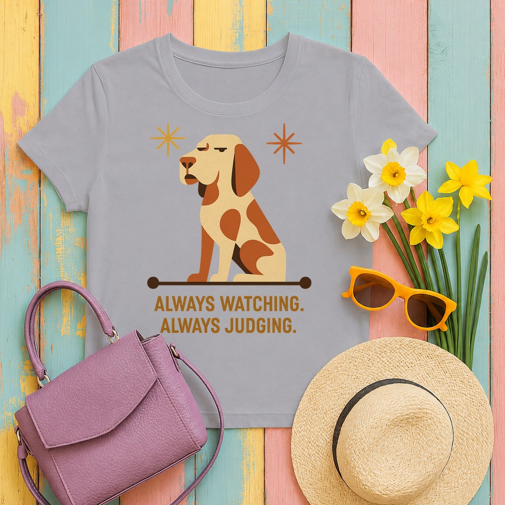 Bracco Italiano Always Watching Always Judging Tee in Athletic Heather