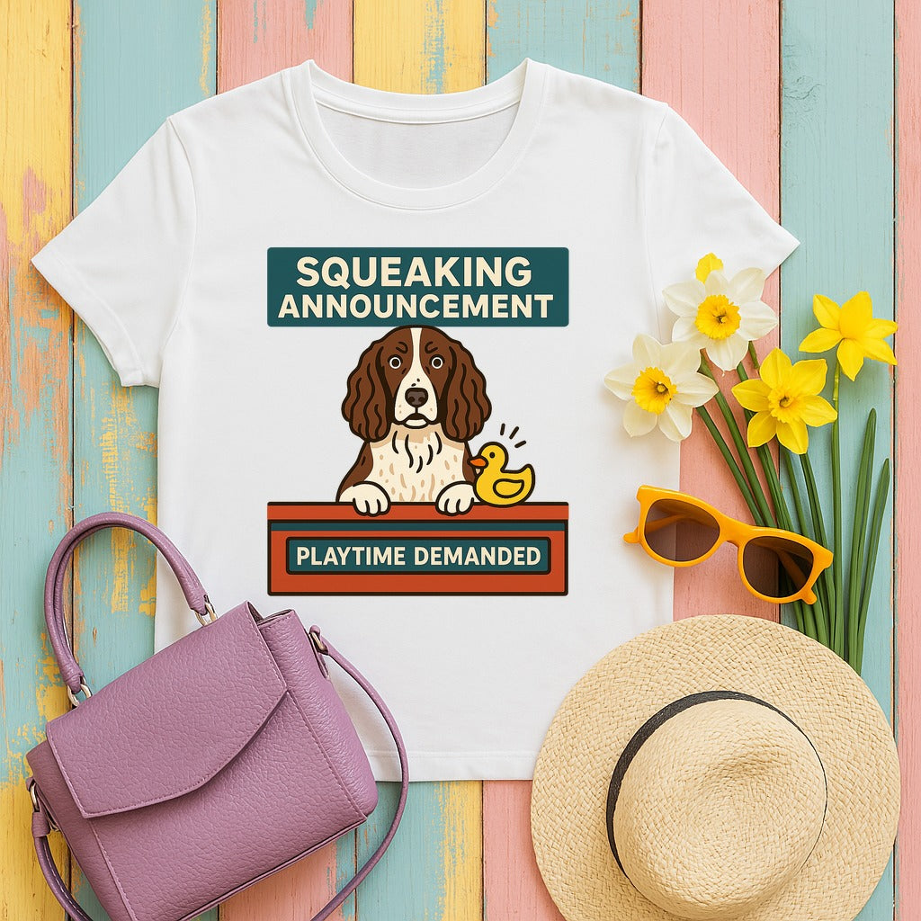 Springer Squeaking Announcement Tee in White