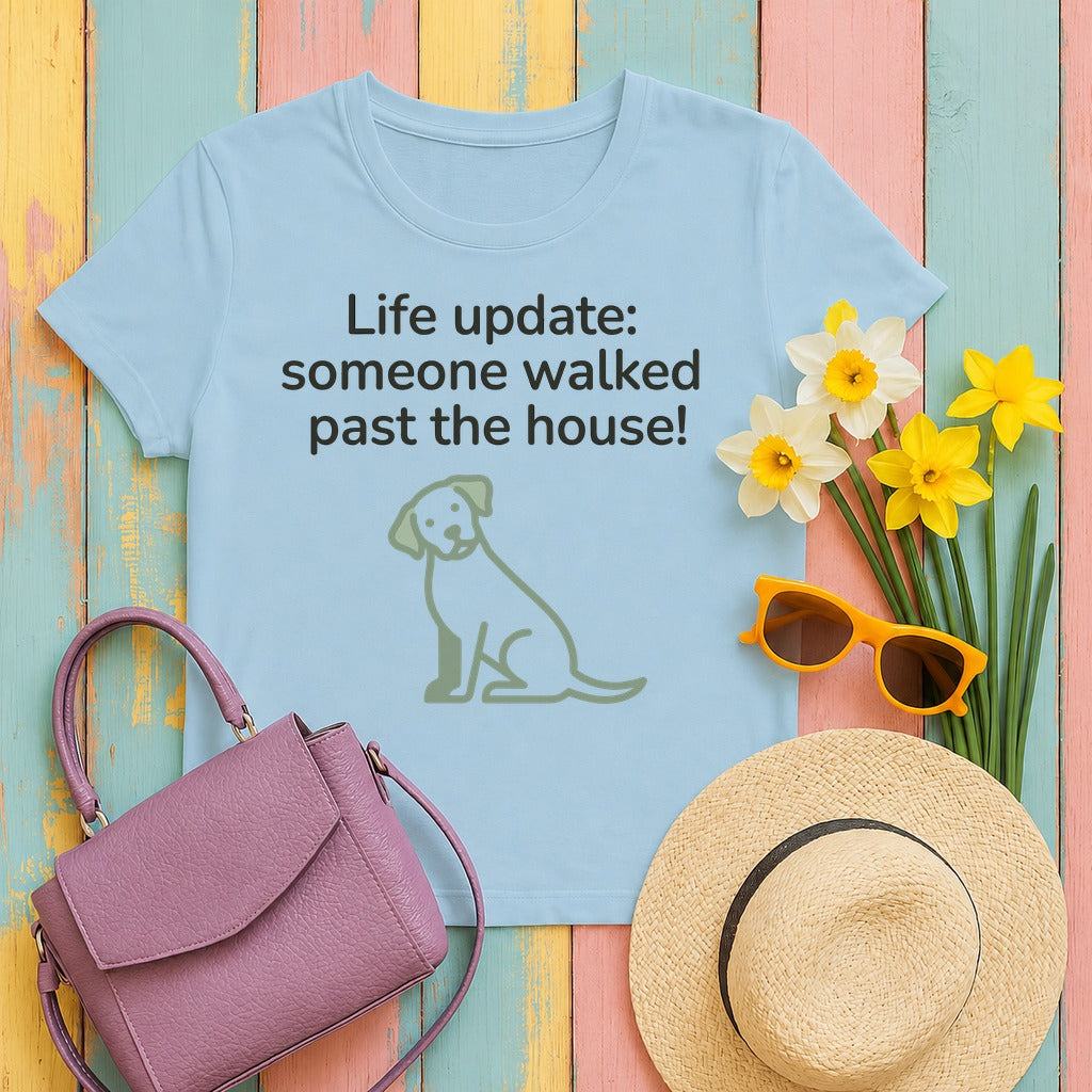 Life Update Reactive Dog Graphic T-Shirt in Light Blue
