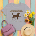 Irish Water Spaniel Ordinary Things Extraordinary Ways Tee in Athletic Heather