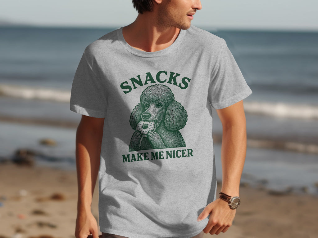 Snacks Make Me Nicer Dog Graphic Tee