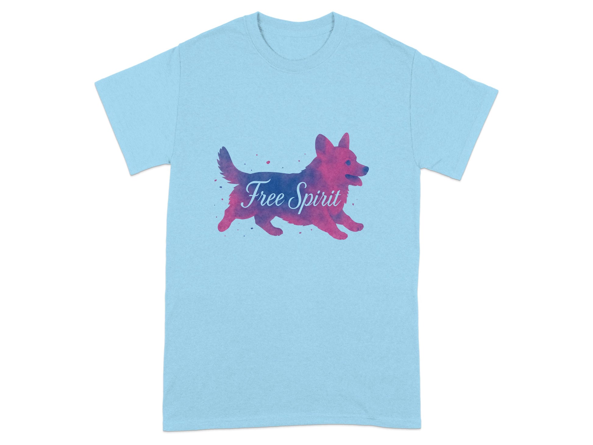 Free Spirit Dog Design Graphic Casual T-Shirt Product
