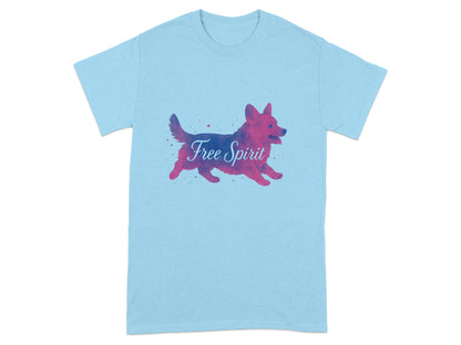 Free Spirit Dog Design Graphic Casual T-Shirt Product