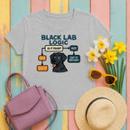 Black Lab Logic Flowchart T-Shirt in Sport Grey