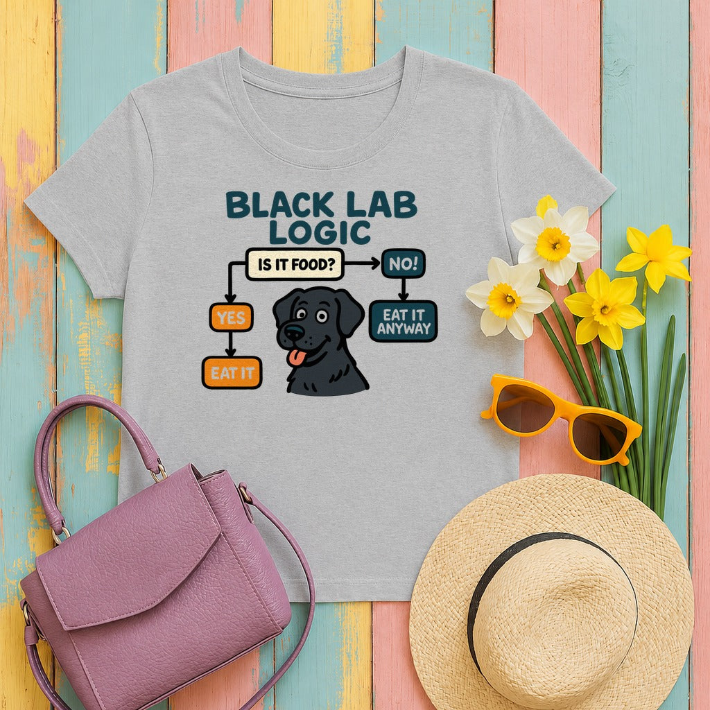 Black Lab Logic Flowchart T-Shirt in Sport Grey