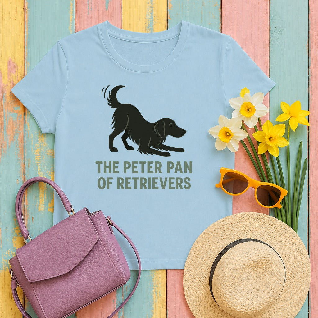 Flat-Coat Peter Pan of Retrievers Tee in Light Blue