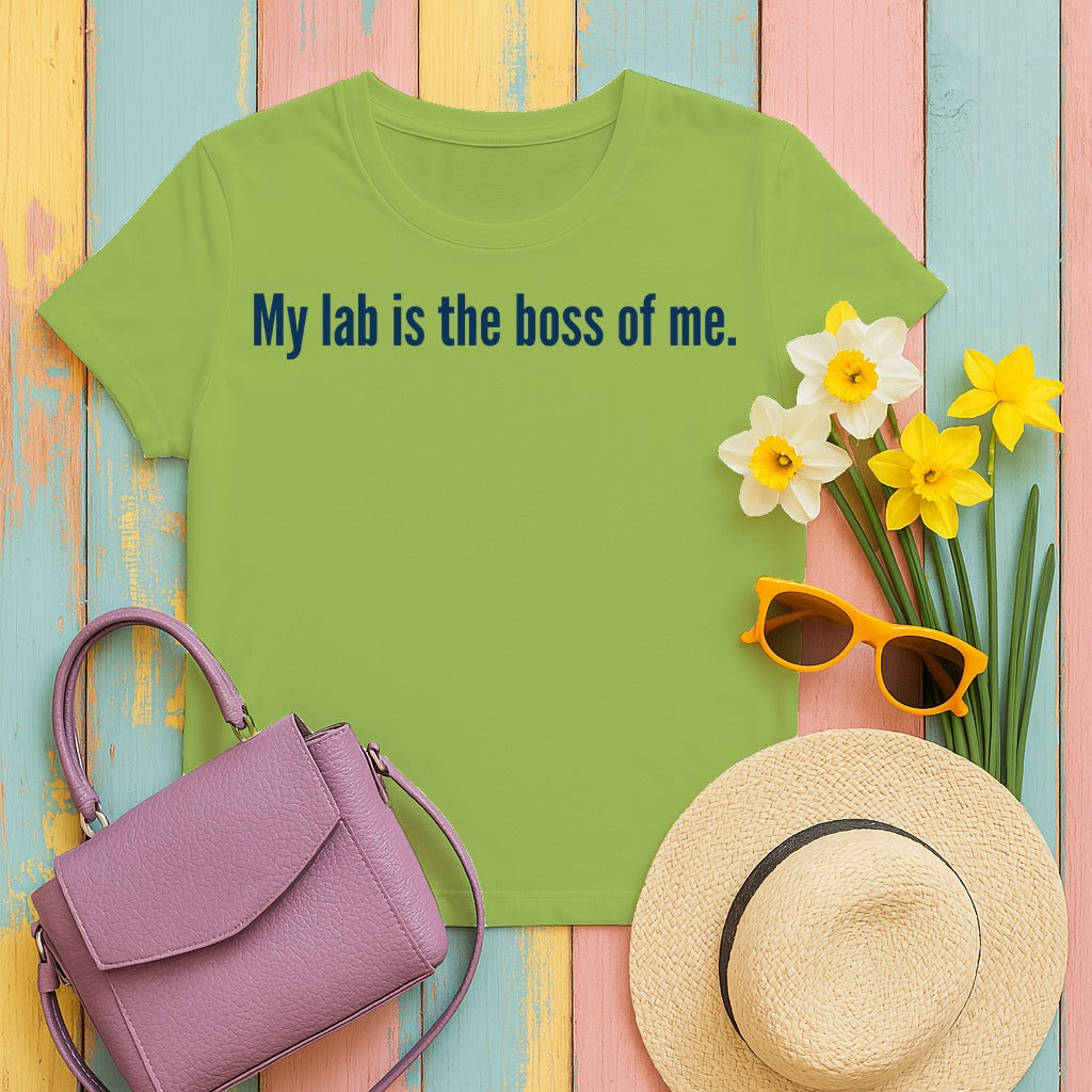 My Lab Is The Boss Of Me T-Shirt in Kiwi