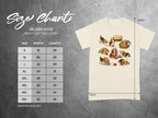 Gildan 5000 t-shirt size chart with beagle illustrations and measurements in inches.