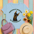 Invested Doberman T-shirt in Light Blue