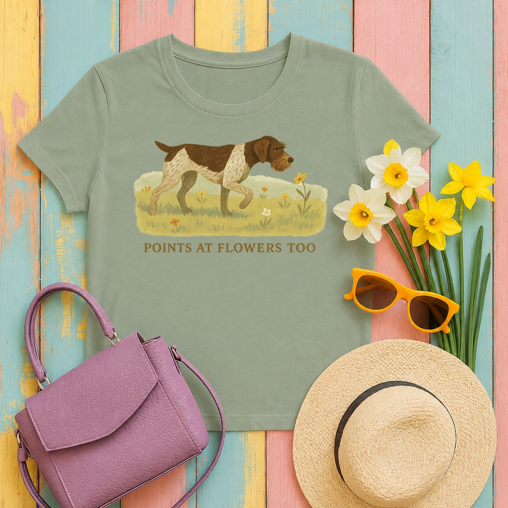 GWP Points at Flowers Too Tee in Sage