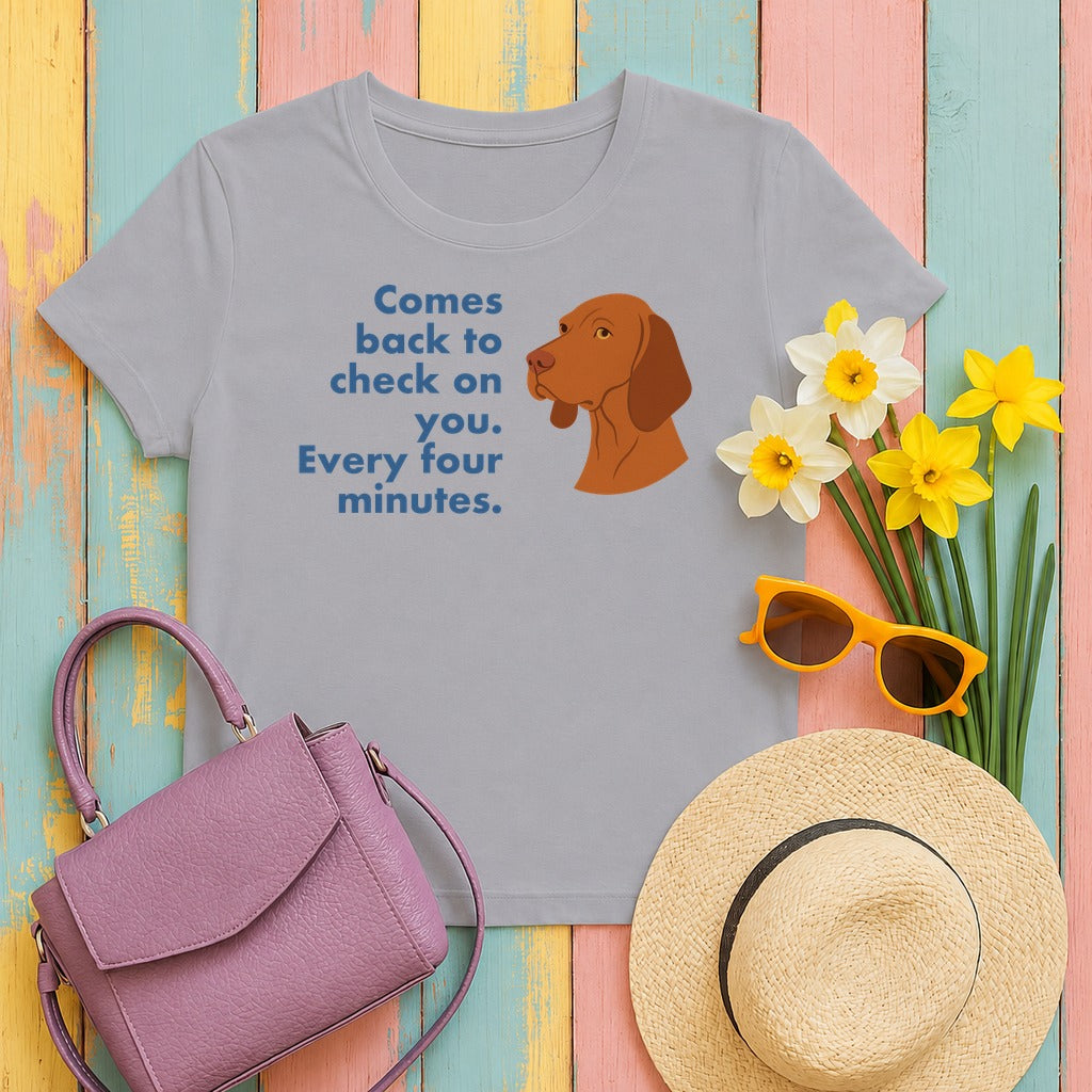 Vizsla Comes Back Every Four Minutes Tee in Athletic Heather
