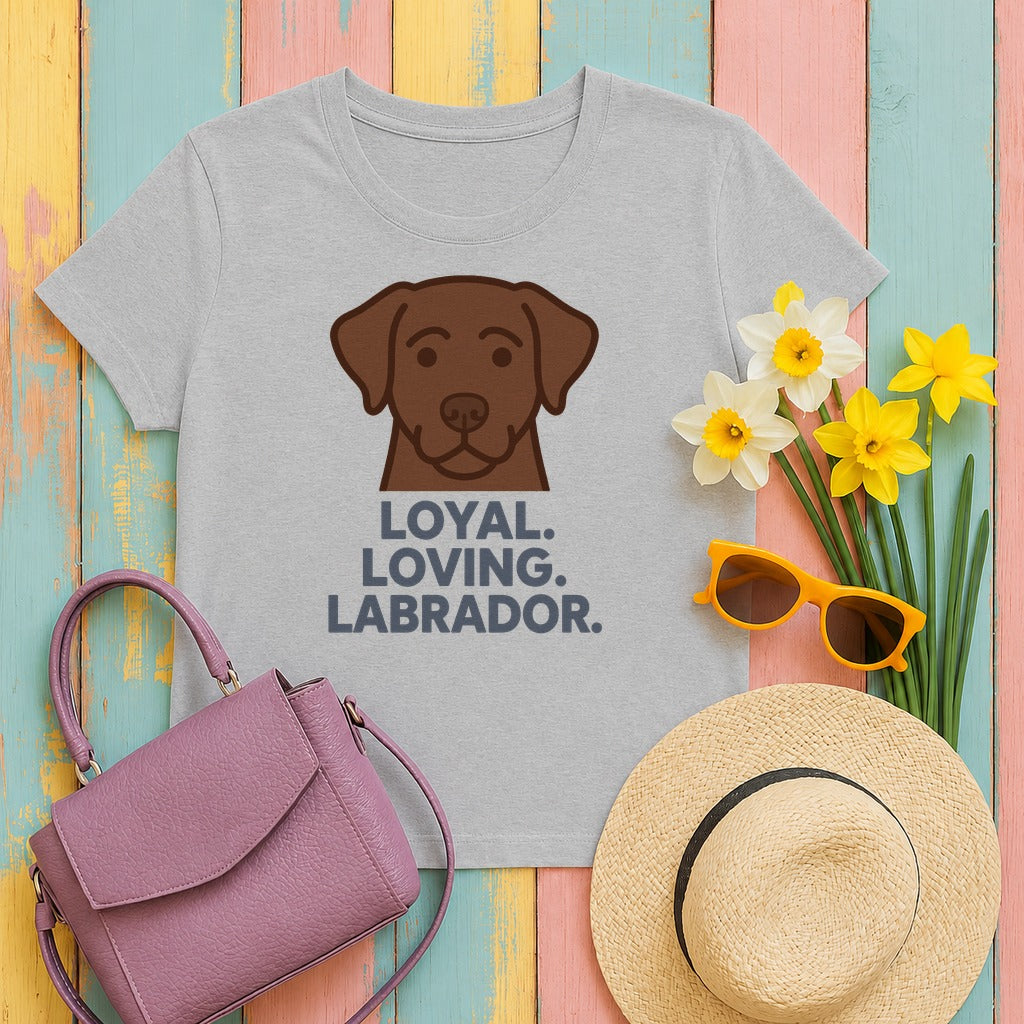 Loyal Labrador Love Graphic T-Shirt in Sport Grey