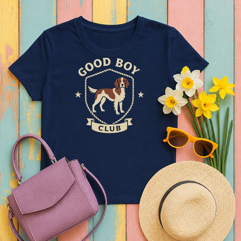 Irish Red and White Setter Good Boy Club Tee