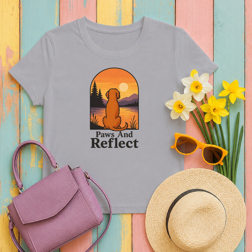 Wirehaired Vizsla Paws and Reflect Tee in Athletic Heather